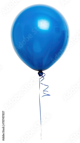 PNG Blue balloon white background anniversary celebration