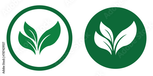 Green leaf ecology nature element vector icon, Leaf Icon, Leaf icons green leaves, environment and nature eco sign. Leaves on white background – vector eps10