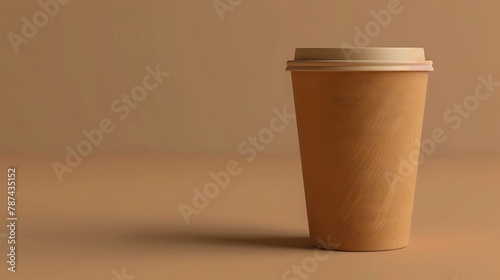 empty brown paper cup isolated, eco friend