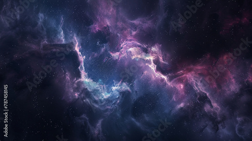 The ethereal beauty of a nebula, mystical and full of cosmic dust, floating silently in space