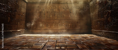 Ancient Egyptian wall hieroglyphs