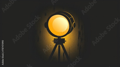 An eye-catching vector logo featuring a spotlight, ideally suited for theatre performance marketing and branding