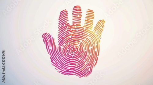 A detailed fingerprint vector icon, precisely illustrated and isolated on a clean white background, ideal for use in security or identification themes.