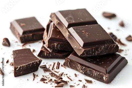 several pieces of dark brown chocolate