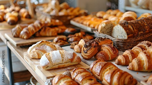 Fresh baked goods in the bakery