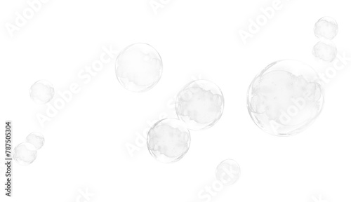 PNG isolated soap bubble effect, transparent background