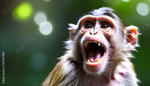  monkey with its mouth wide open