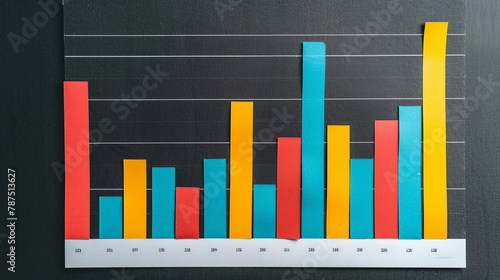 A minimalist bar graph illustrating profit margins AI generated illustration