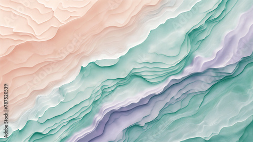 Layered rock strata background texture gradient in pastel colours