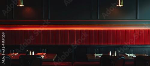 dark wall within a restaurant's interior