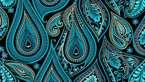 Pattern design, Paisley: Teardrop-shaped motif with intricate details, originating from Persian and Indian cultures.