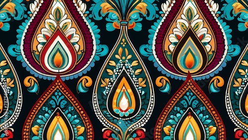 Pattern design, Paisley: Teardrop-shaped motif with intricate details, originating from Persian and Indian cultures.