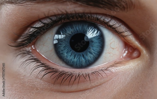 Intimate Gaze - Close-Up of a Striking Human Eye
