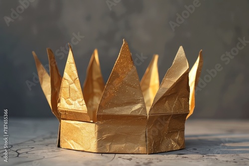 Shiny paper crown