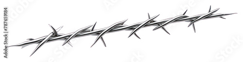 PNG Barb wire white background forbidden animal. 