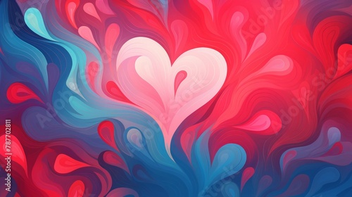 Background with heart for poster, cover, wallpaper, banner, packaging design