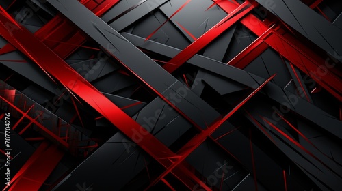 black, red and gray cross pattern wallpaper image, in the style of abstraction gamercore