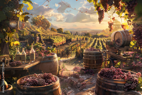 Harvest Time Bliss: Capturing the Essence of Traditional Winemaking