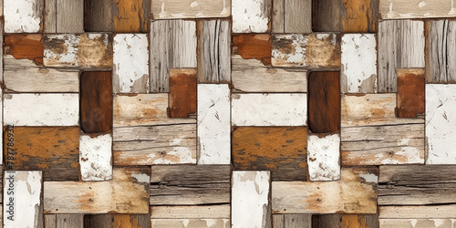 Old wooden seamless background.