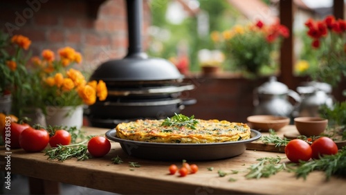 Kuku A type of savory baked omelette, often made with herbs and vegetables