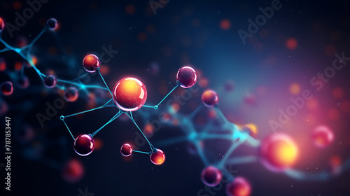 Molecule or atom Abstract structure for Science or medical background 