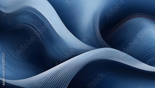 Blue abstract background design. Modern wavy line pattern guilloche curves in monochrome colors. Premium stripe texture for banner, and business background. Dark horizontal template