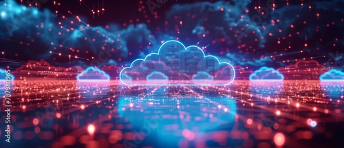 Depicting a global cloud network, highlighting the interconnectedness and integration of data centers across the globe