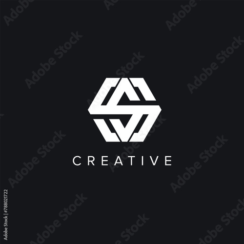 Alphabet Letters S SS Creative Luxury Logo Initial Based Monogram Icon Vector Element.