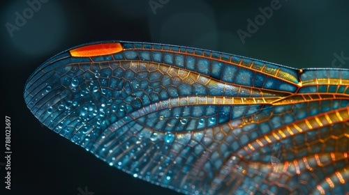 Insect Wings: An up-close photo of a damselflys wing