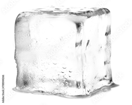 PNG One melting ice cube white background freshness freezing