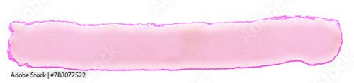 Ręcznie malowany różową farbą pas. Izolowany. Przezroczyste tło.