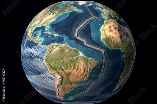  Movement of tectanic plates on planet earth. tectonics, geology