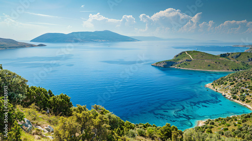 View of the bay in Greek island