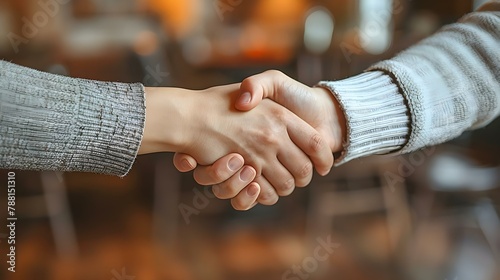 A Harmonious Handshake: Unity in Simplicity. Concept Unity, Handshake, Simplistic, Peaceful Gesture