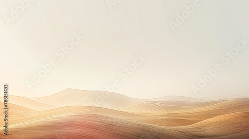 Light and shadow patterns on rippled sand dunes in the desert at sunrise or sunset.