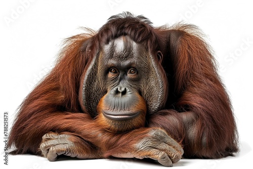 Orangutan, Isolated on white