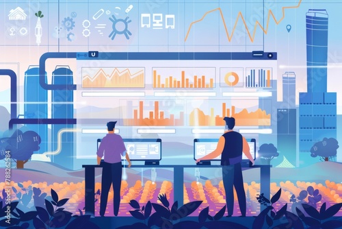 illustration of Tech analyse in Agriculture