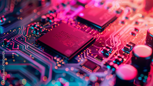Circuit board. Technology background.