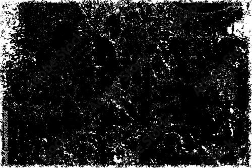 Black grunge background with torn edges. Distress Grunge background. Scratch, Grain, Noise, Grange Stamp. Black spray inkblot.