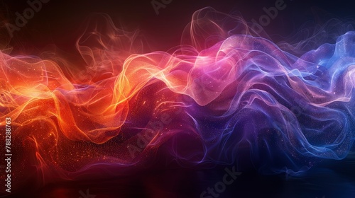 Abstract patterns of light and color symbolizing the flow of information through digital networksimage