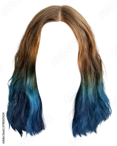 Woman png color dyed hairstyle, transparent background