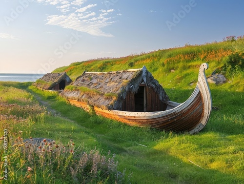 L'Anse aux Meadows, Viking settlement in Newfoundland, Canada