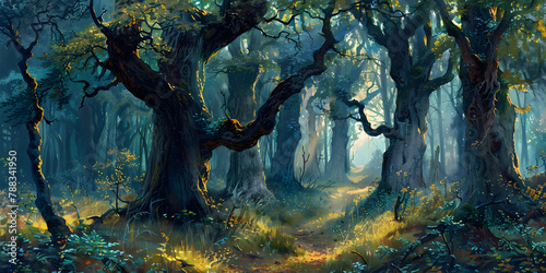 Whispers of the Enchanted: A Mystical Forest Path, Serenity's Trail: The Hushed Murmur of Ancient Woods