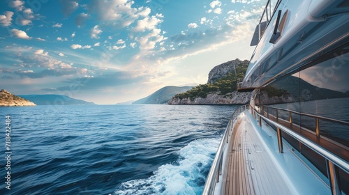 Yacht view in the sea