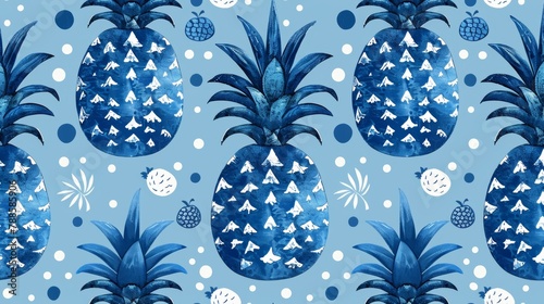 Pineapple modern seamless pattern for textiles, scrapbooking, and wrapping paper....