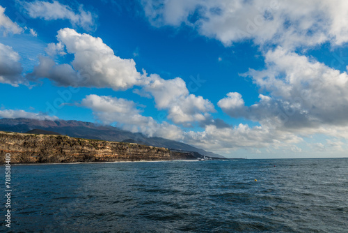 View of the island of La Palma in Gran Canaria with Laba entering the sea