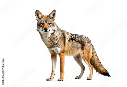 Coyote Animal on transparent background.