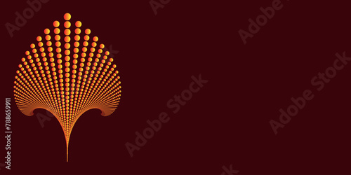 Background Composition, Web Template (Halftone) Design Vector Art Illustration. Banner red and yellow point. White dot