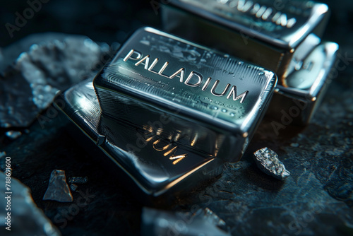 Palladium Bars on a Dark background