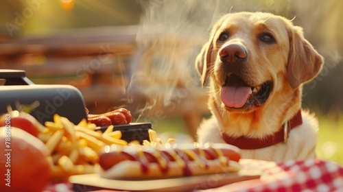 Labrador s sizzling hotdog fiesta